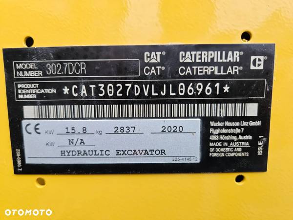 Caterpillar MINIKOPARKA CAT CATERPILLAR 302.7 D CR 302 2020R. 890 MTG - 19