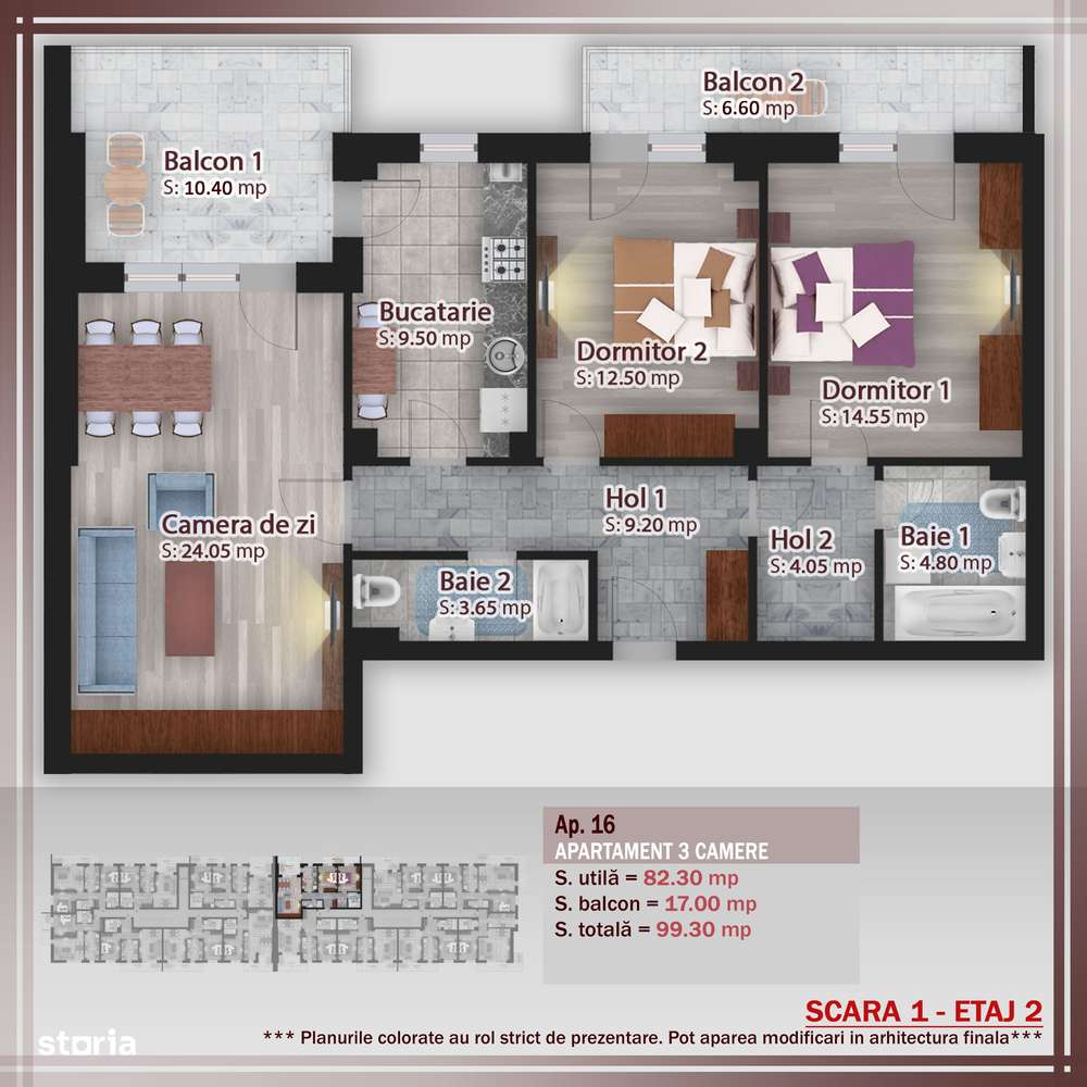 3 CAM._BLOC P+3_PARCARE GRATUITA_ - Imagine principală: 4/9