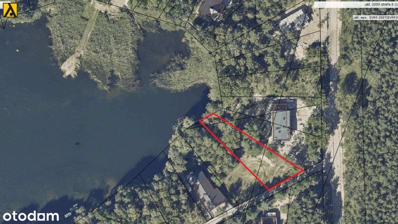 Działka nad Jeziorem Nagus z linią brzegową-0