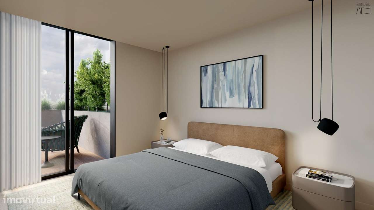 Apartamento T1+1 com terraço Matosinhos Sul-12