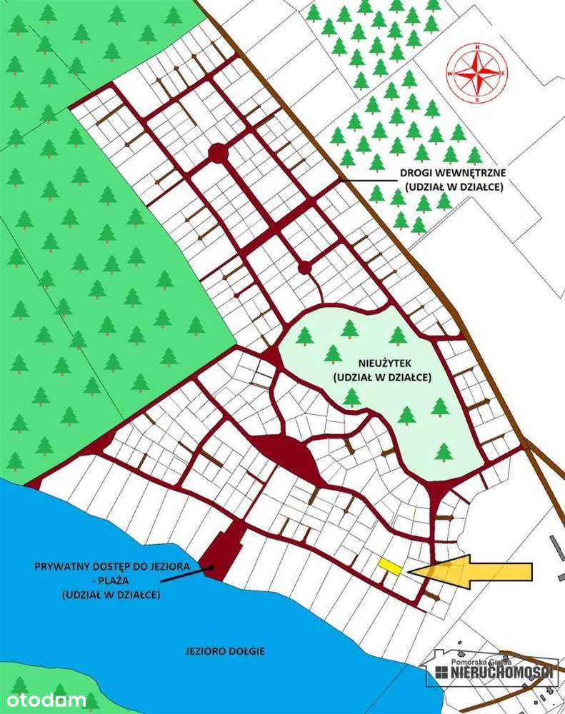 Nad jeziorem. Prąd, wodociąg, kanalizacja, plaża. - Pełny obrazek: 4/19