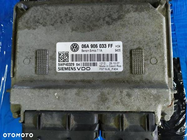Komputer Sterownik Silnika VW AUDI SEAT SKODA 06A906033FF 1.6 MPI 102 BGU BSE - 1