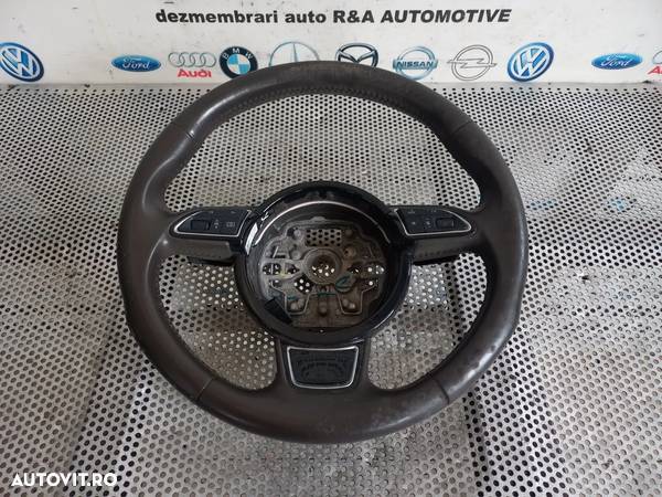 Volan Piele Maro Cu Comenzi Si Padele S Line Audi A6 4G C7 A8 D3 An 2011-2012-2013-2014-2015-2016-2017-2018-2019-2020-2021 - Dezmembrari Arad - 3