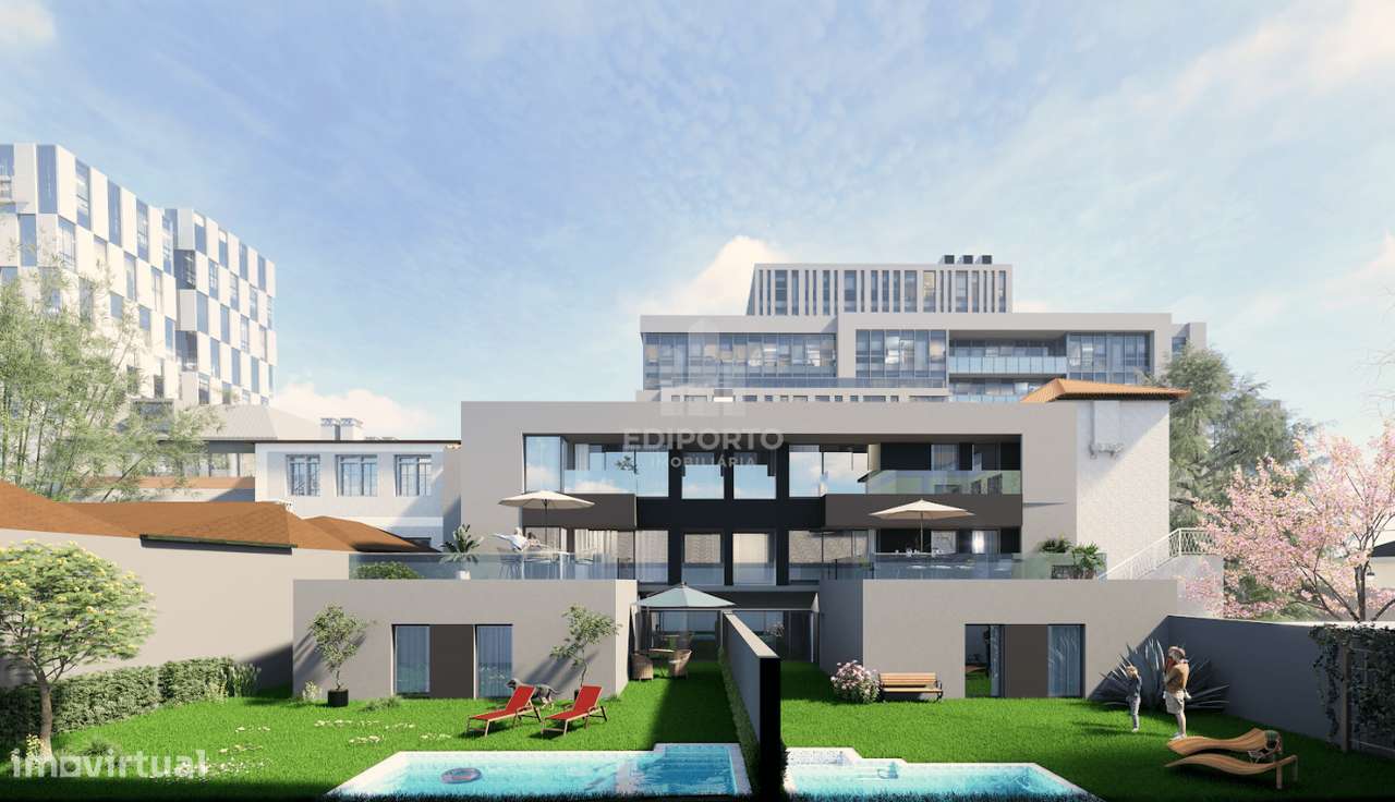 T3+1 Novo com Jardim de 117m2 e 2 lugares de garagem no Bonfim - Grande imagem: 2/19