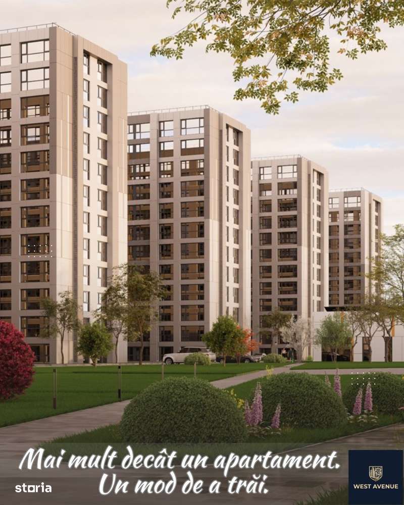 2 camere- tip studio  în complex cu acces controlat – West Avenue - Imagine principală: 4/8