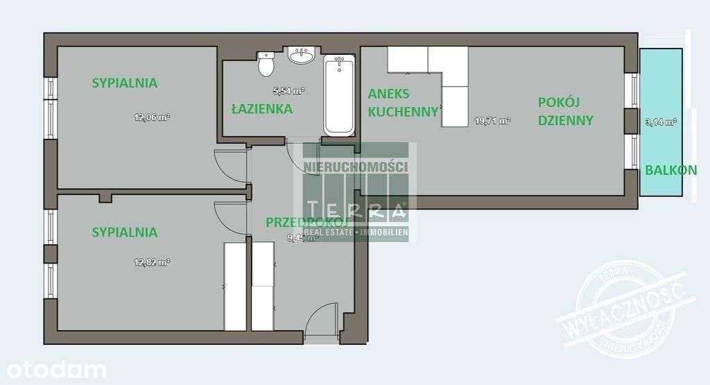 Mieszkanie trzypokojowe na osiedlu Leśnym-1