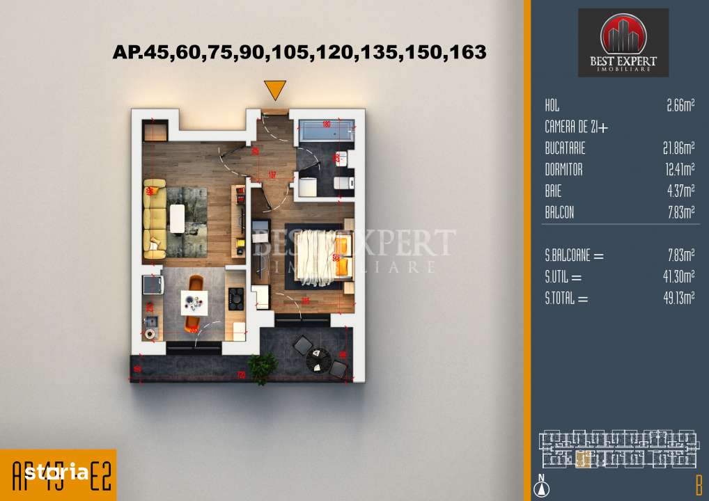 2 Camere Ideal Investitie -Incalzire in pardoseala - Imagine principală: 3/8