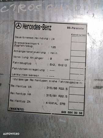 Calculator VDO Mercedes Actros MP1 - 5