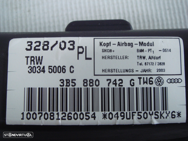 Airbags De Cortina Dto Volkswagen Passat (3B3) - 2