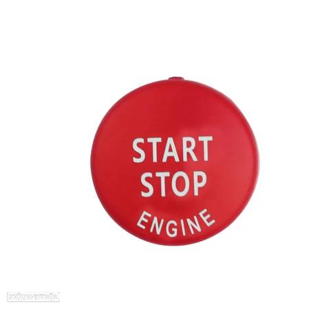 Capa Botão Start Stop Ignição BMW Series 1 3 5 6 7 X5 X6 Z4 - Vermelho - 4