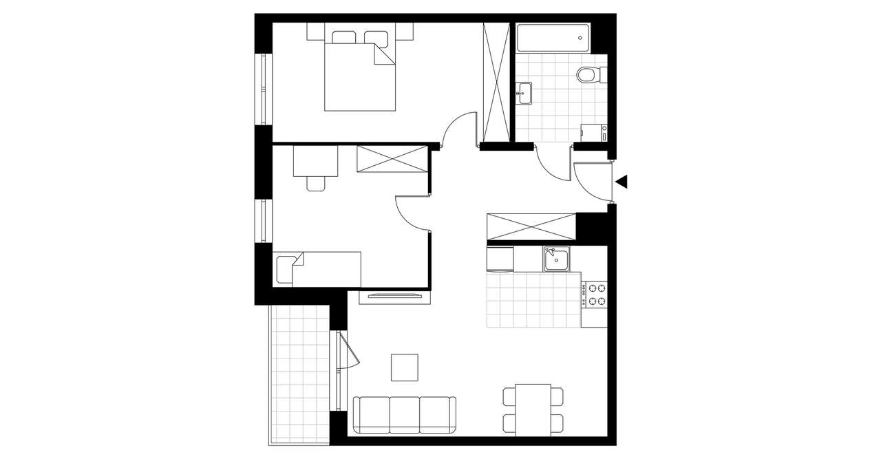 3-pokojowe mieszkanie 62m2 + taras Bez Prowizji - Pełny obrazek: 3/8