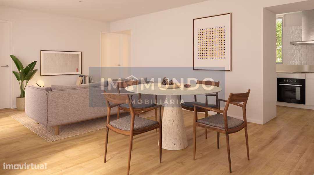 Moderno T2 com Vista para Jardim - Novo Condomínio Fechado Porto-3