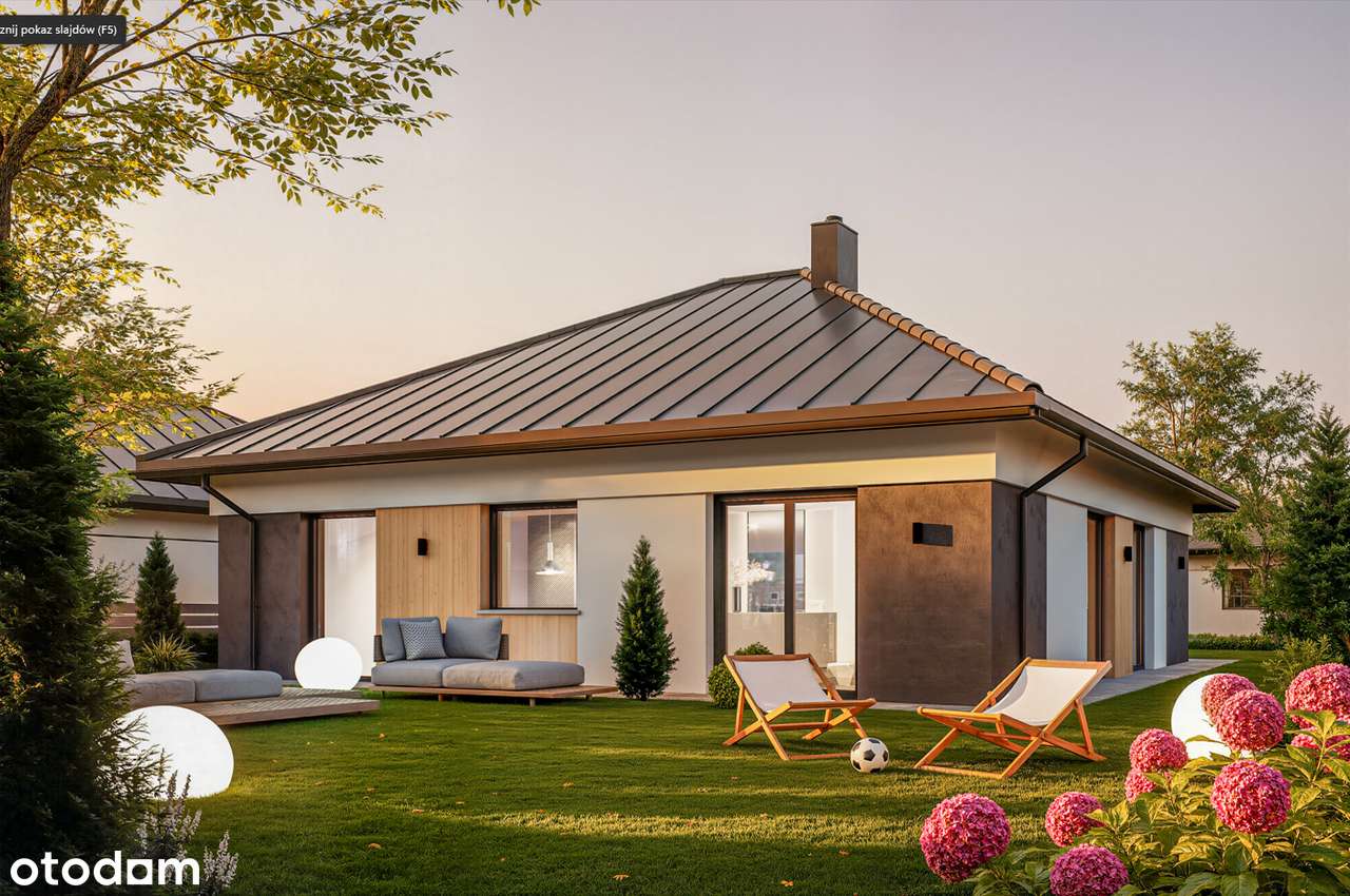 Dom parterowy 90,85 m² |Działka 580m² |Inwestycja Niezłomnych |Mogilno