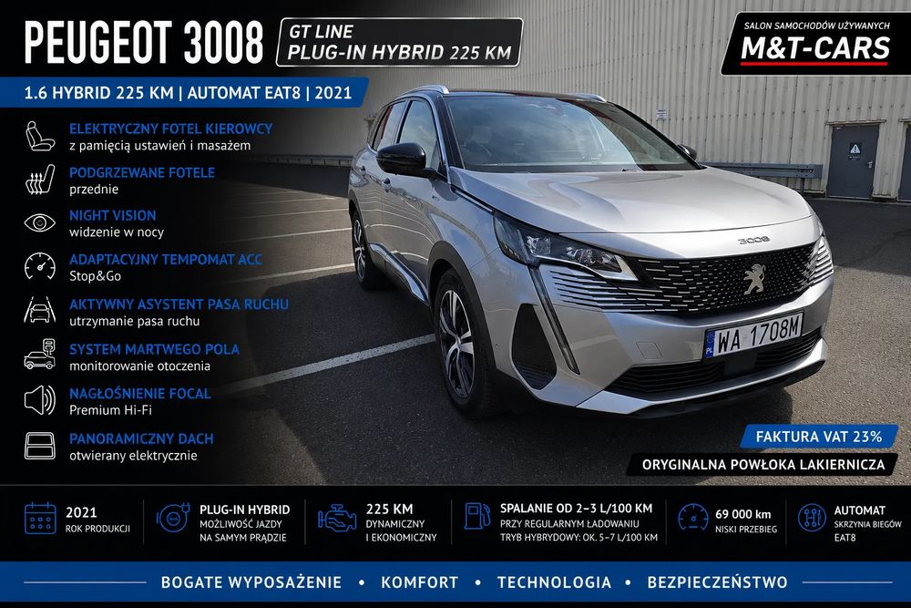 Peugeot 3008 II 1.6 PureTech HYbrid GT Line S&S EAT8 2021