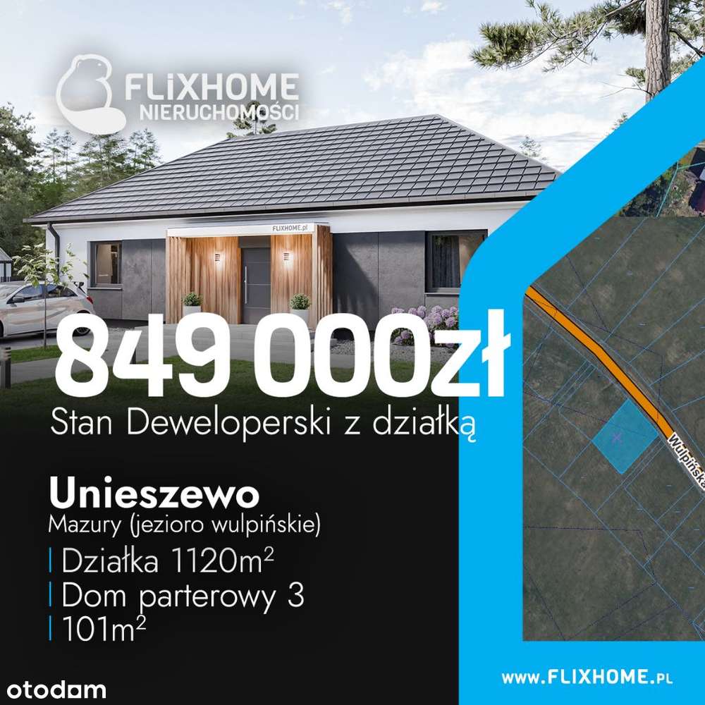 Dom wolnostojący parterowy FlixHome - Unieszewo - Pełny obrazek: 4/5