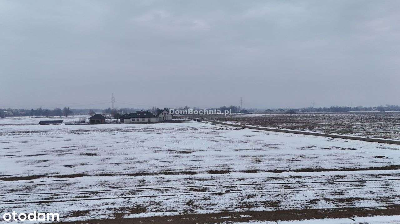 Działka przy nowej drodze gaz woda prąd Borzęcin-8