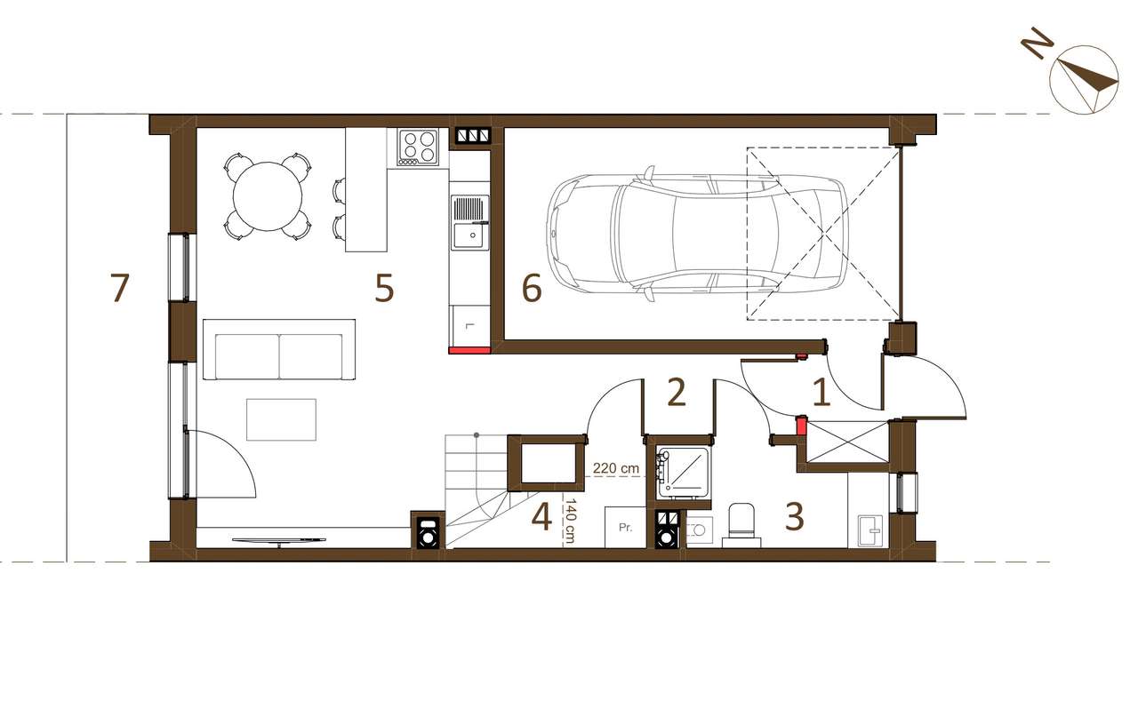 Szeregówka Słocina – 5 pokoi, garaż, ogród-4