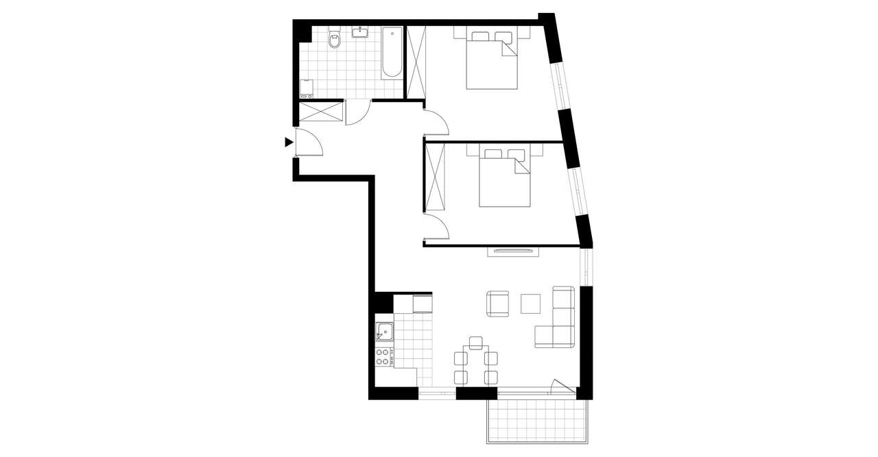 3-pokojowe mieszkanie 78m2 + balkon - Pełny obrazek: 4/9