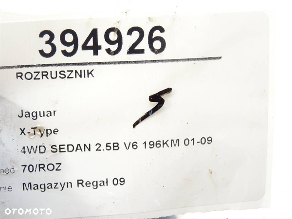 ROZRUSZNIK JAGUAR X-TYPE I (X400) 2001 - 2009 2.5 V6 Napęd na wszystkie koła 144 kW [196 KM] - 5