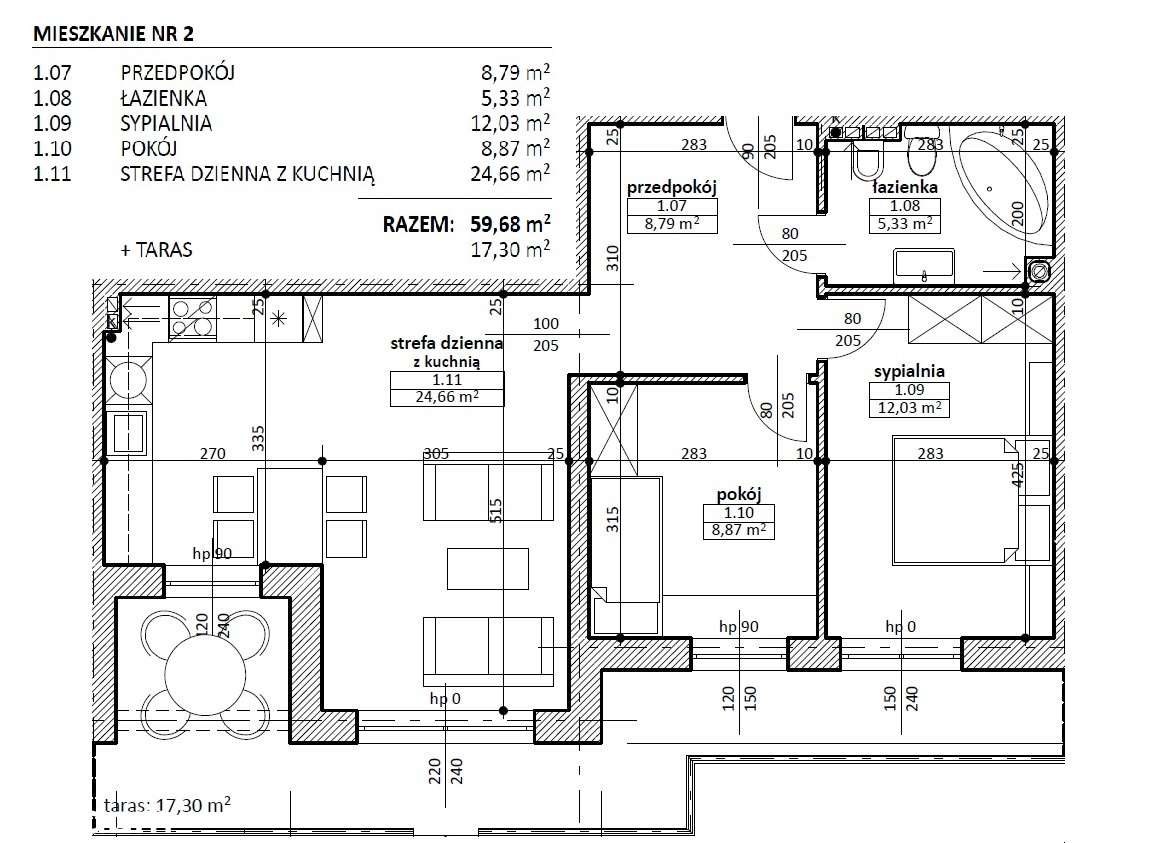 Przestronne mieszkanie z tarasem i ogródkiem-11