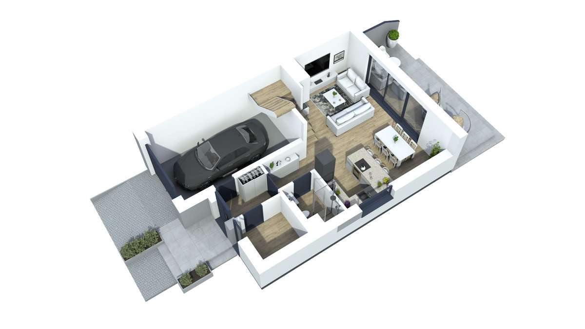 Bliźniak w centrum Bojana. 5 pokoi, garaż, ogródek. Gotowy. - Pełny obrazek: 5/13