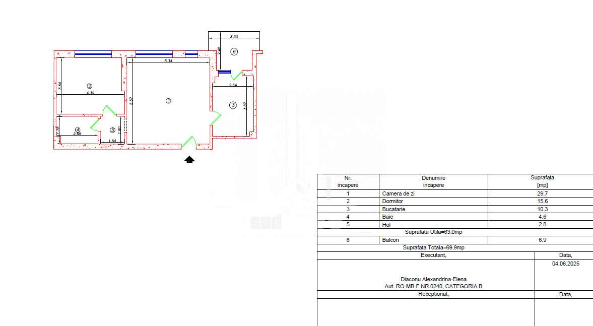 Apartament 2 camere cu suprafete generoase in complexul Green Garden. - Imagine principală: 2/12