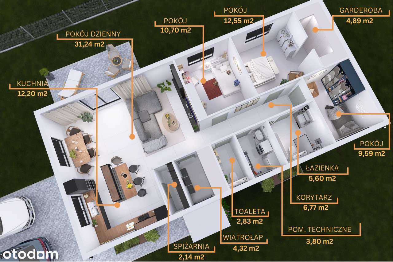 Na sprzedaż nowoczesny dom parterowy 106,63 m² – Środa Wielkopolska - Pełny obrazek: 5/5