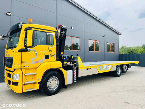 MAN MAN TGS TGX 26.360 E5 laweta 9m + hydraulika + Dźwig HDS HMF 1420 K2 / do przewozu kontenerów / pomoc drogowa / platforma / kran krane dzwig hds żuraw - 2