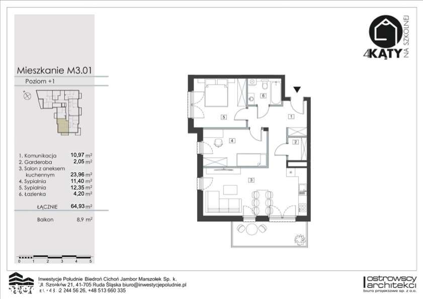 PROMOCJA! Komfortowe M3! Wysoki standard! Strefa Relaksu na dachu! - Pełny obrazek: 4/4