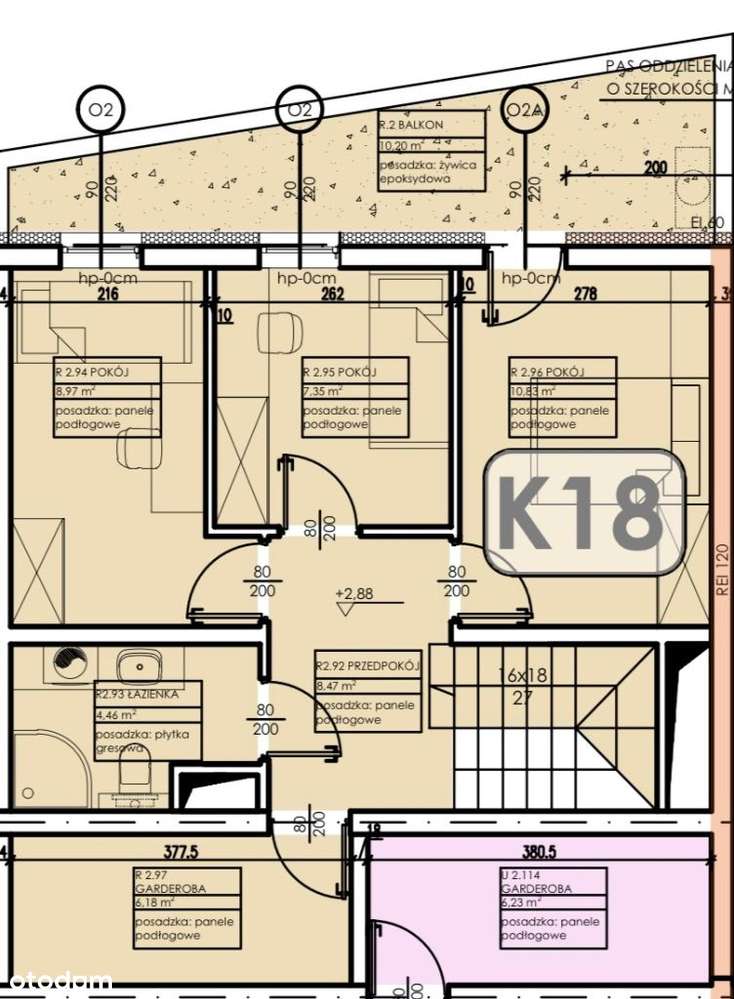 Mieszkanie 87,05 m2 - 4 pokoje - balkon - garaż - Pełny obrazek: 3/5