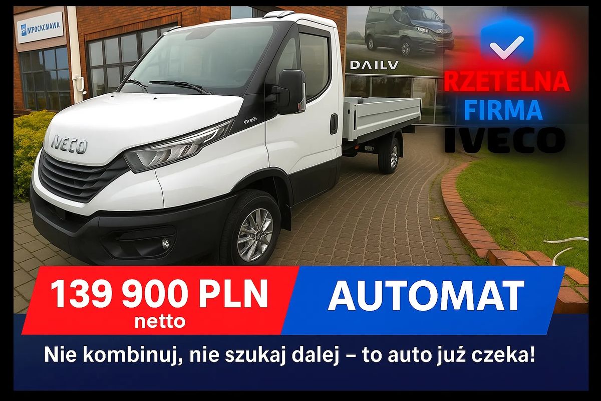 Iveco Daily 35SI8HA8 AUTOMAT ☝️ To nie tylko świetny samochód – to okazja i ładowność 1 126kg! OD RĘKI
