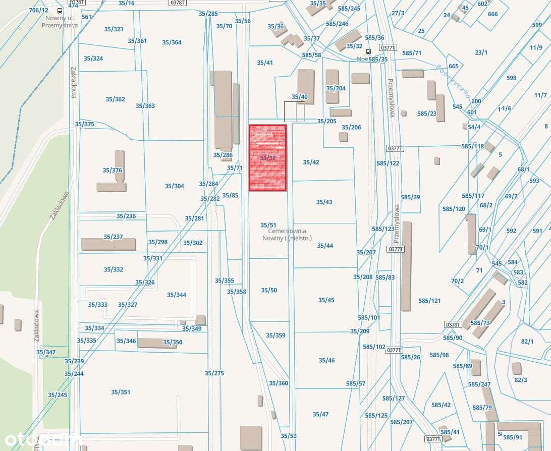 NOWINY - Utwardzona Działka Przemysłowa na Wynajem - Pełny obrazek: 2/2