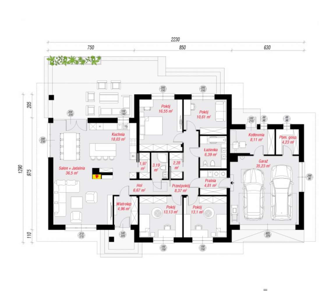 PARTEROWY DOM 242 M2 W AMERYKAŃSKIM STYLU!-15