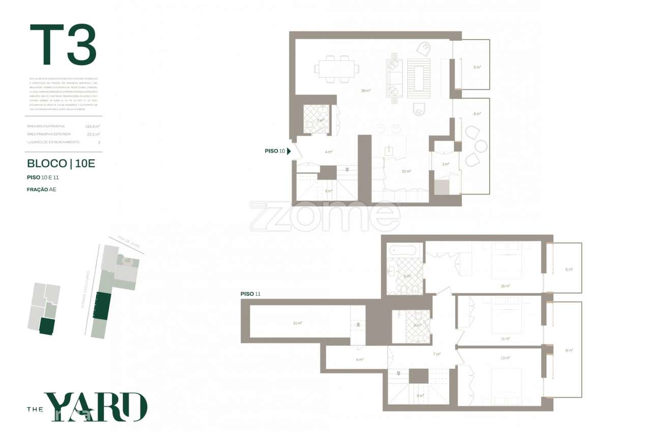 T3 Duplex The Yard | Vista Mar | Jardins da Arrábida - Grande imagem: 2/2