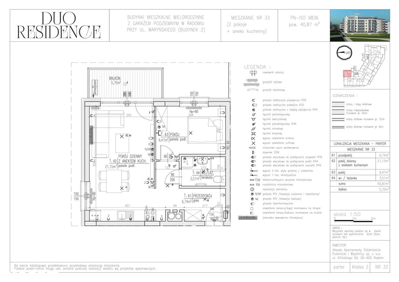 NOWA niższa cena Duo Residence - 2 pokoje w atrakcyjnej cenie - Pełny obrazek: 2/6