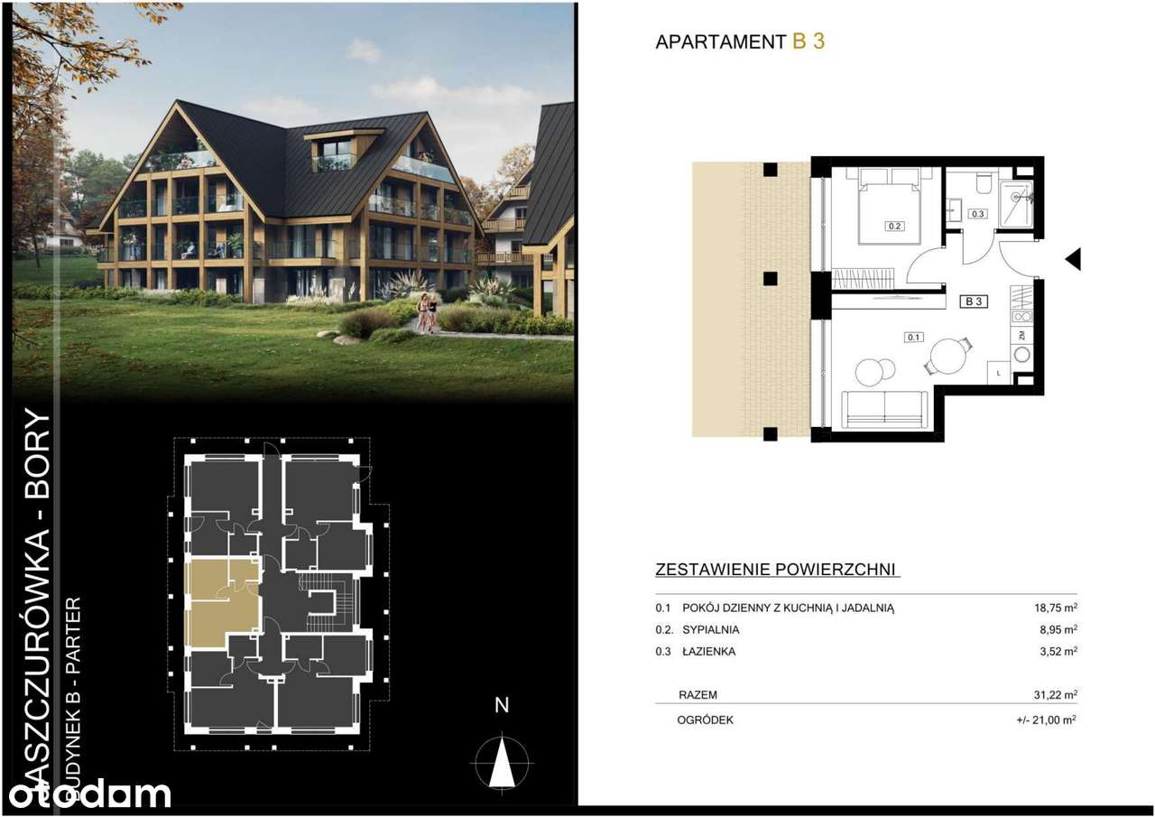 Tatra Square/ S​A​U​N​A/ W​I​N​D​A/G​A​R​AŻ/ Apartament L​B03 - Pełny obrazek: 2/7
