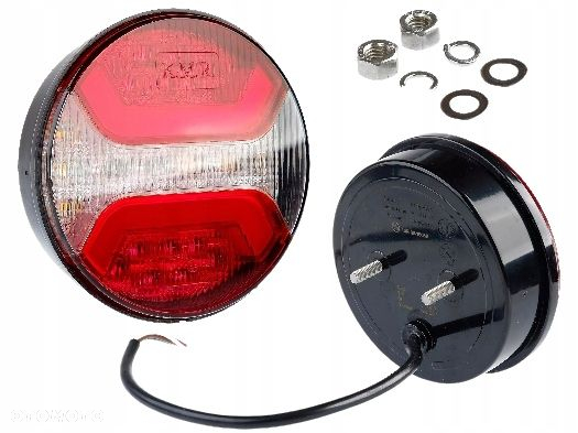 LAMPA ZESPOLONA TYLNA LED 3 FUNKCJE 12/24V OKRĄGŁA - 5