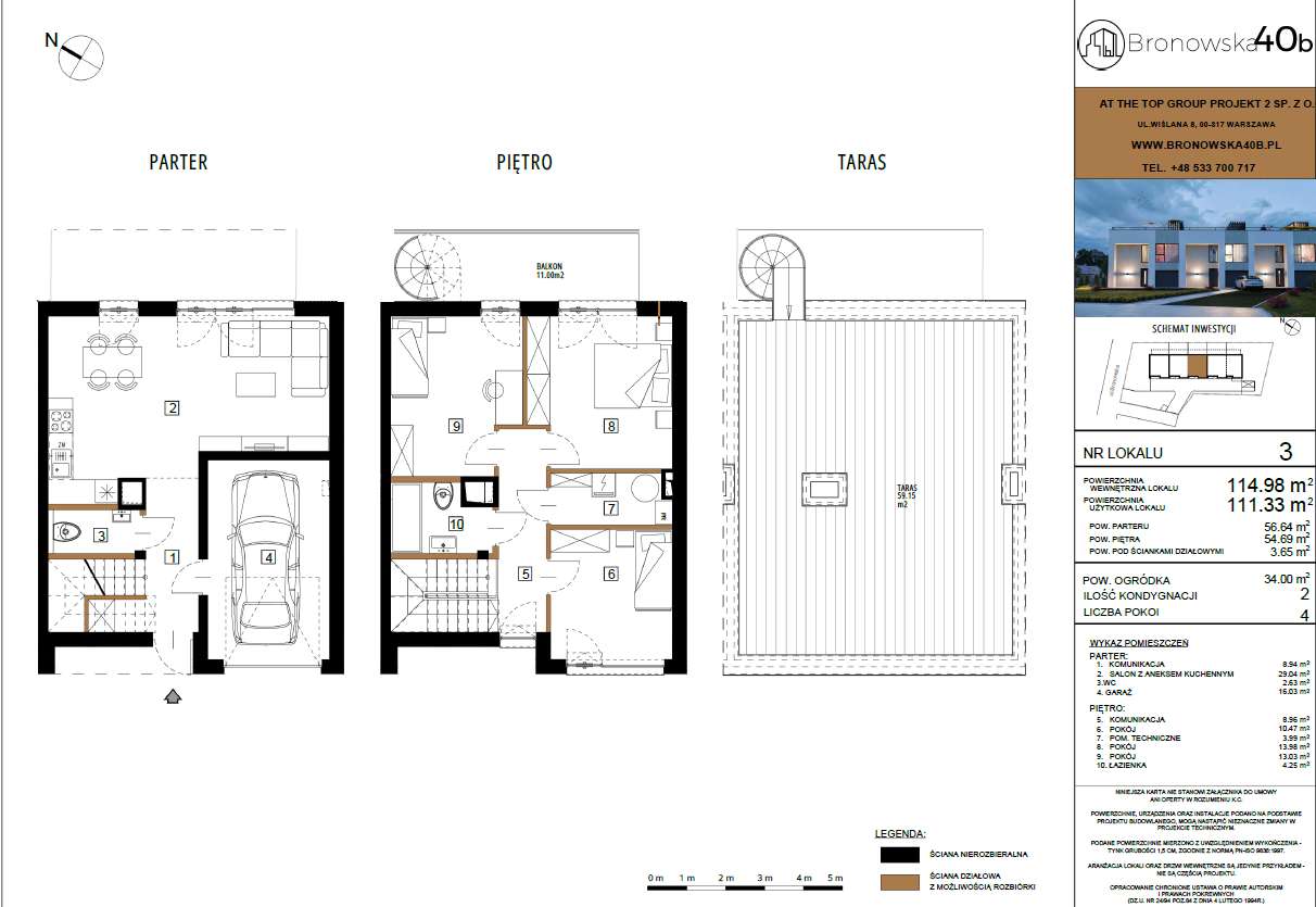OFERTA SPECJALNA! Osiedle Bronowska 40B. Segment z tarasem na dachu-2