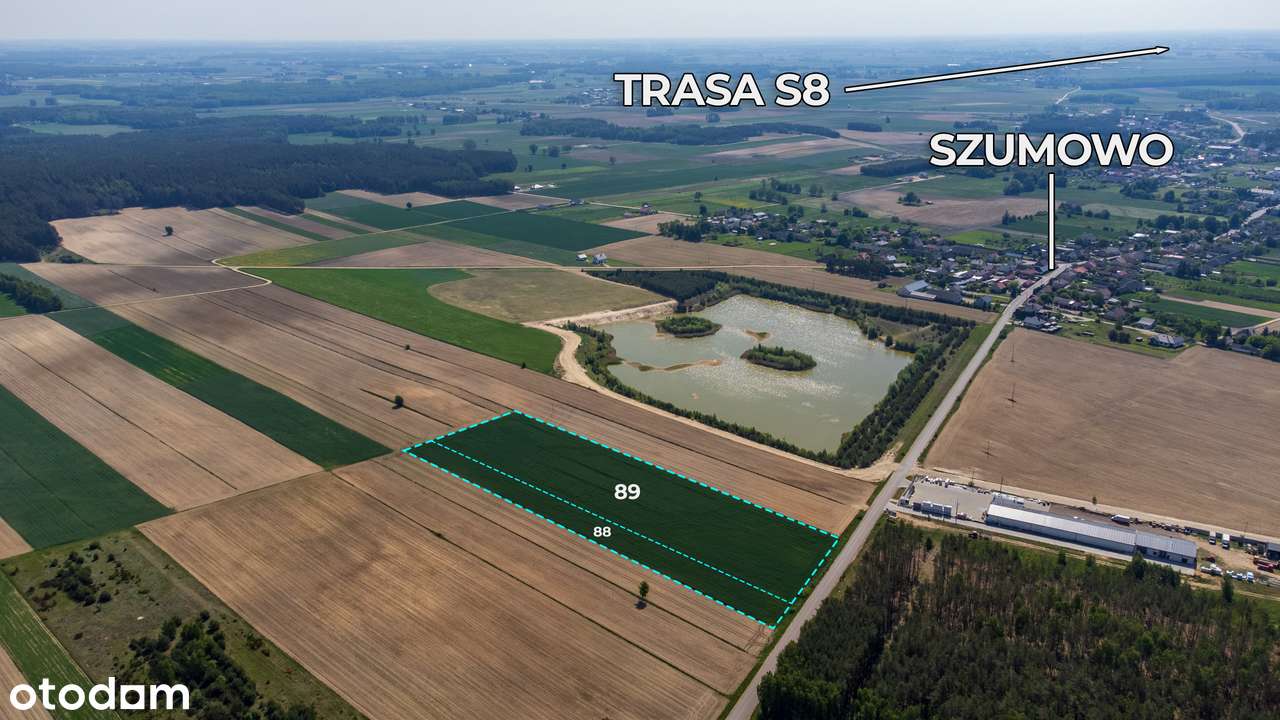 Grunt inwestycyjny MPZP pod zabudowę mieszkaniową, 1,6373 ha, Szumowo-1