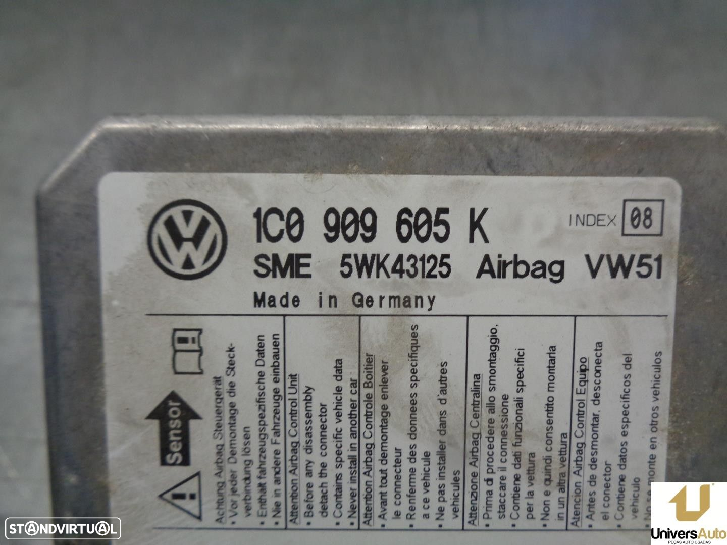 CENTRALINA AIRBAG SKODA FABIA I 2004 -1C0909605K - 3