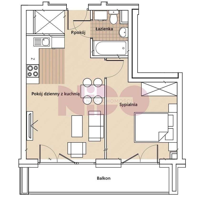 Jasne mieszkanie z dużym balkonem - widok na zieleń- okna na południe-18
