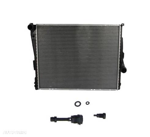 Radiator racire BMW Seria 3 E46, 01.1998-07.2006, 316i, motor 1.6, 77 kw, benzina, 3.0 d, 150 kw, diesel, 330d/xd/cd cutie automata, cu/fara AC, 580x442x27 mm, Koyo, aluminiu brazat/plastic - 1