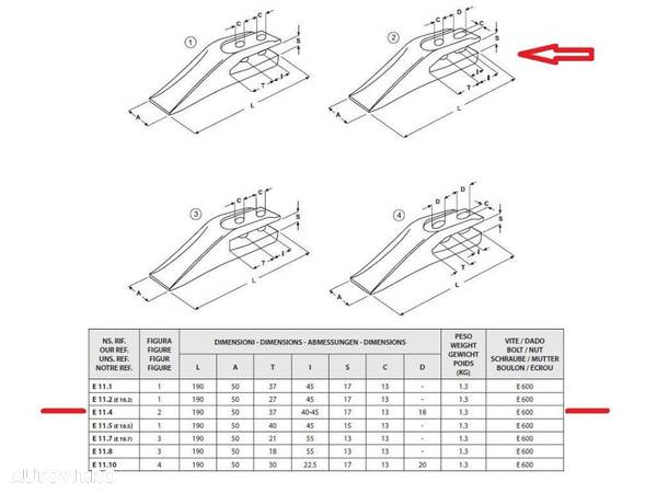 Dinti cupe miniexcavatoare - 5