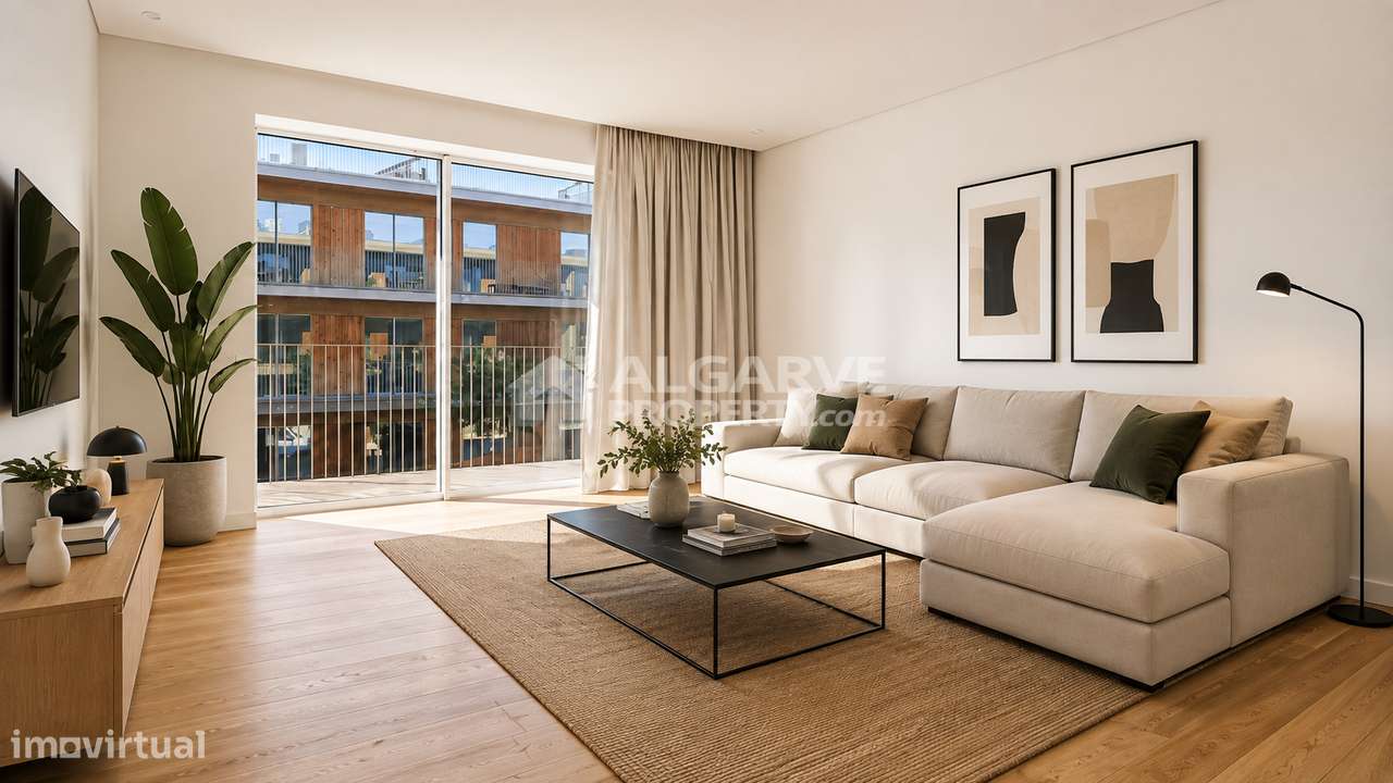Luxuoso apartamento T2 novo em frente à Praia de Quarteira, Algarve-2