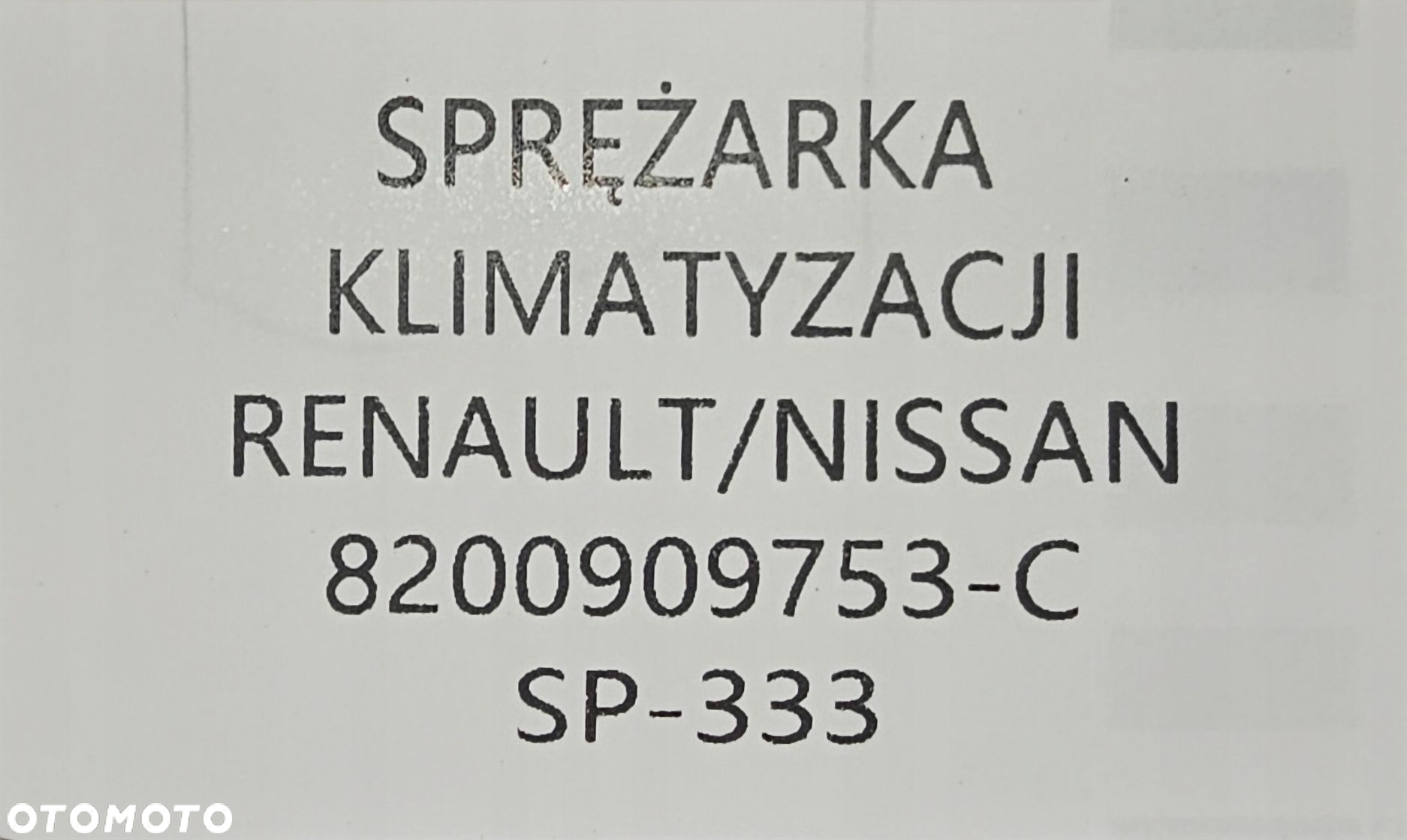 ORYGINALNA SPRĘŻARKA KLIMATYZACJI RENAULT / NISSAN - 8200909753 - 6