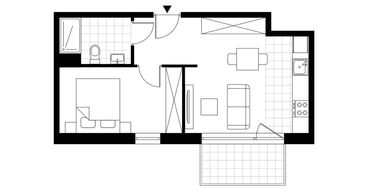 2-pokojowe mieszkanie 35m2 + balkon Bez Prowizji - Pełny obrazek: 4/9
