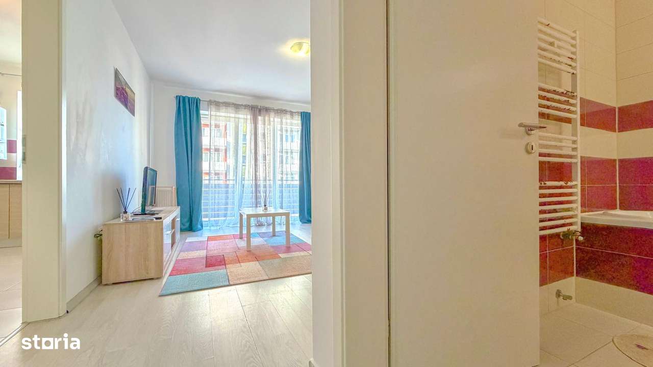 Garsoniera decomandata, Etaj 3/8, loc de parcare si boxa, mobilata - Imagine principală: 5/15