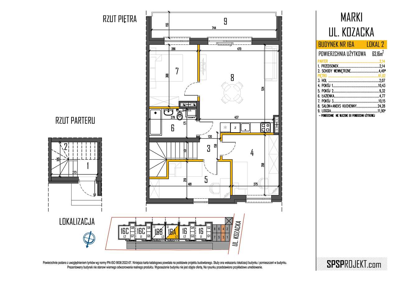 4 POKOJE + 2MP+DUŻY BALKON - wśród ciszy i zieleni - Pełny obrazek: 2/9