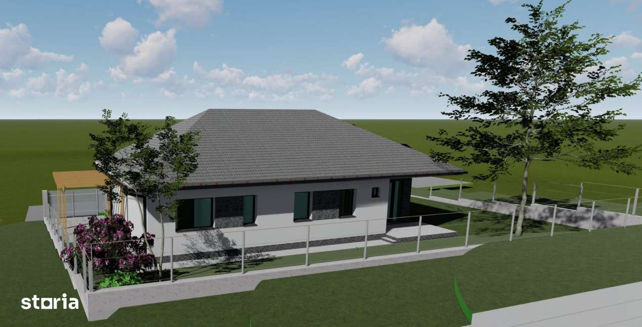 Casa pe un nivel, 105mp utili+65mp pod, 500mp teren, Chinteni - Imagine principală: 3/7