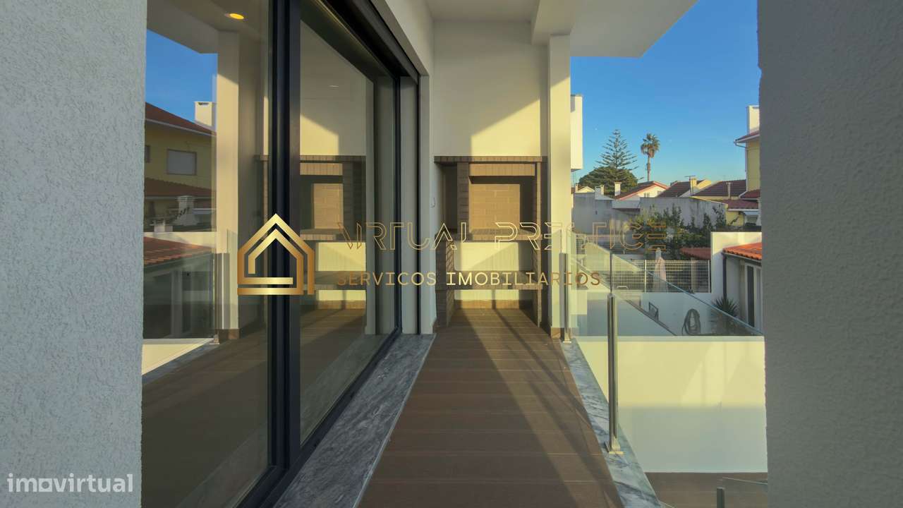 Moradia T4+1 nova com piscina e garagem em Palhais + cave com escri...-7